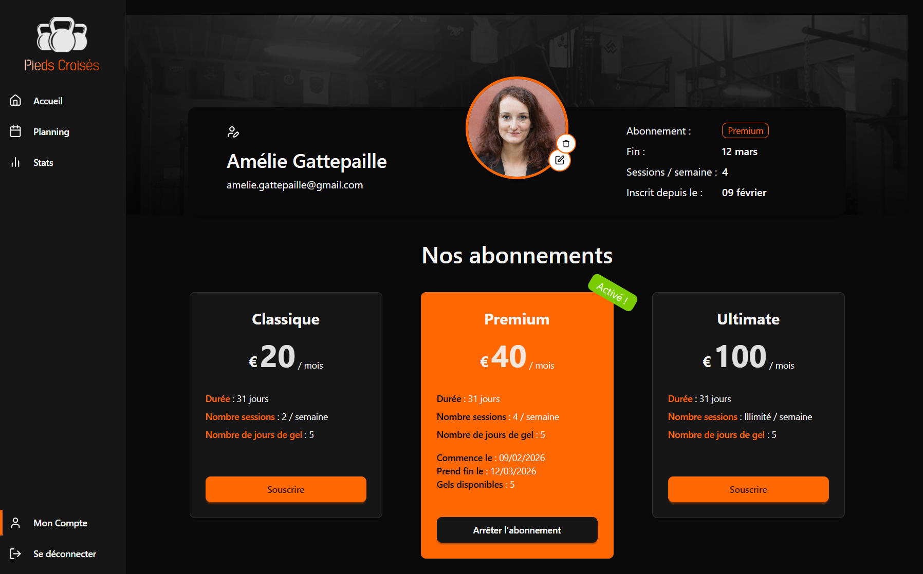 Profile Page Desktop